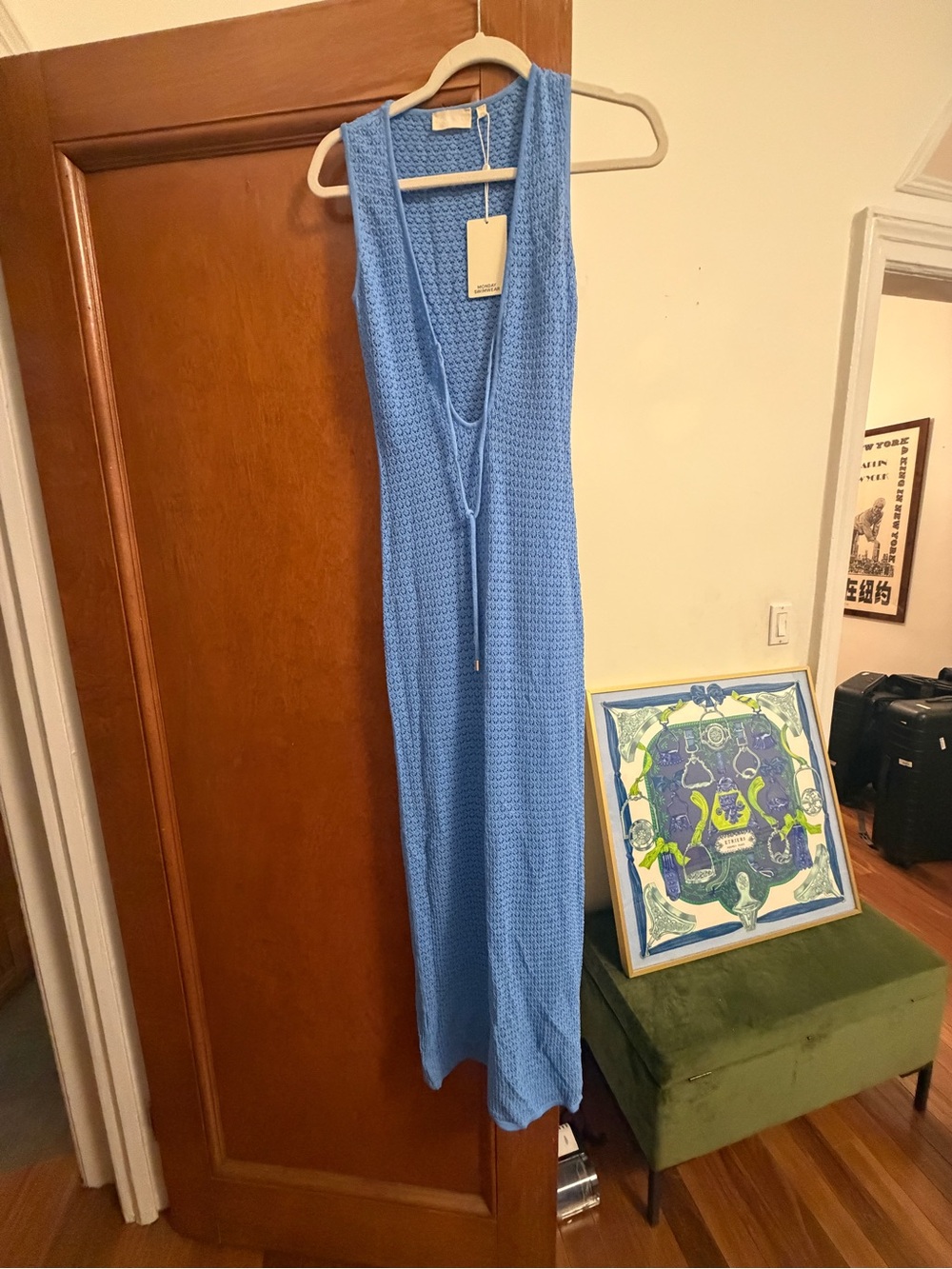 Monday Swimwear Blue Monte Carlo cover up long dress